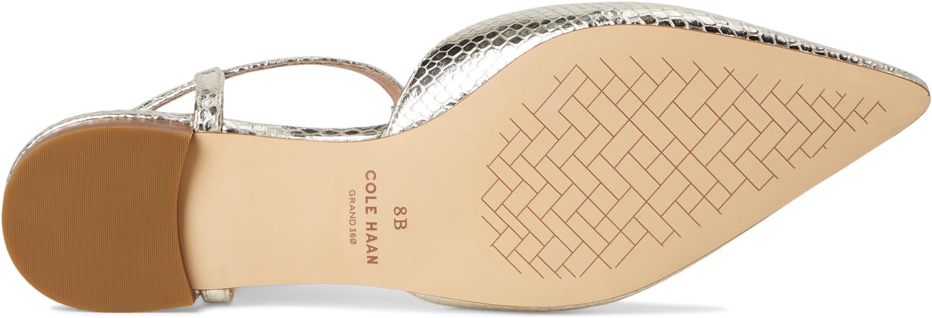 Балетки Cole Haan Marlah T-Strap Ballet Flats, цвет Gold Snake Print Leather — фото 3
