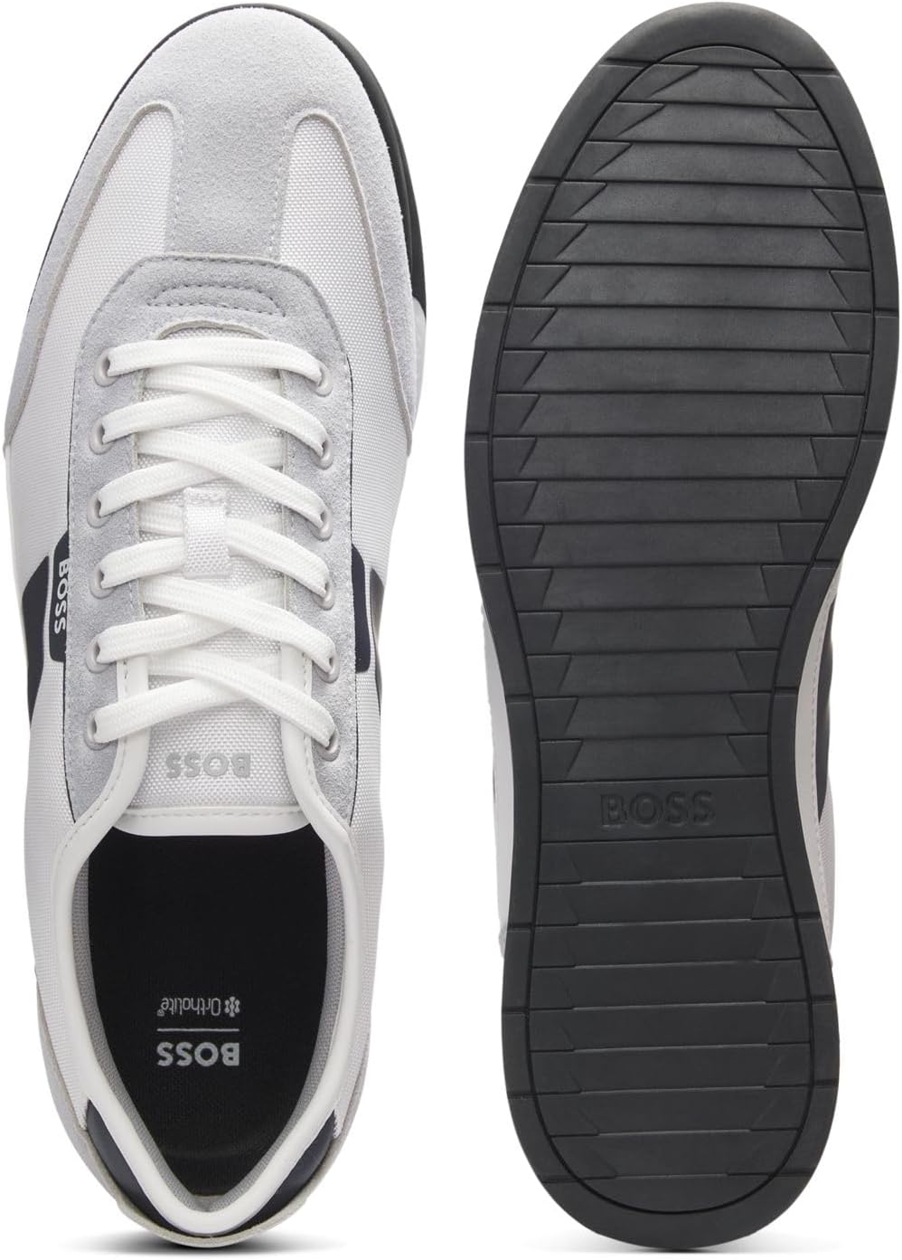 Мужские кроссовки BOSS Mens NitanLowpnymith 10271652 01, белый — фото 4