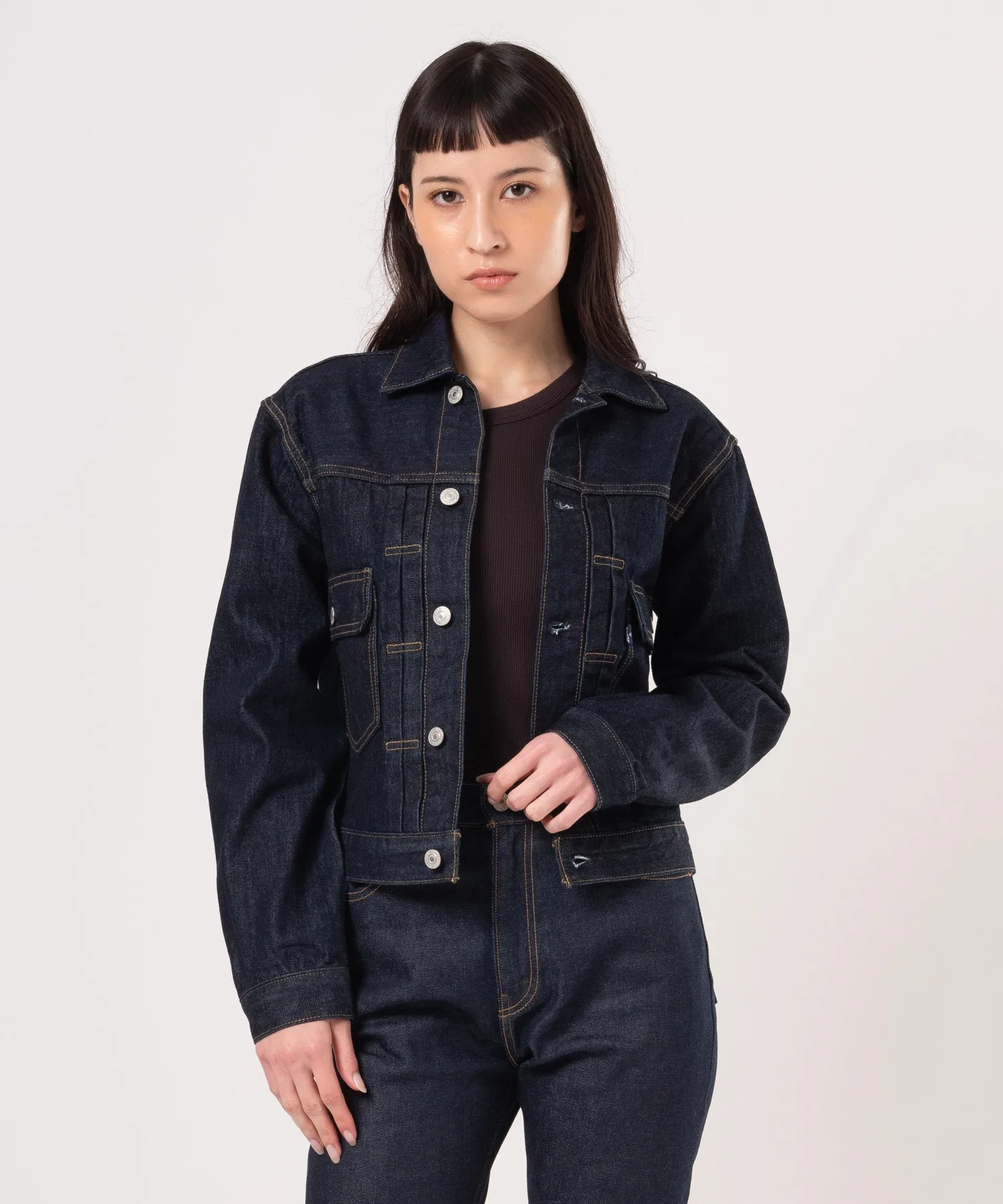 Джинсовая куртка Levi's TYPE II Trucker Jacket, темно-синего цвета, цвет RINSE, произведено в Японии. — фото 3