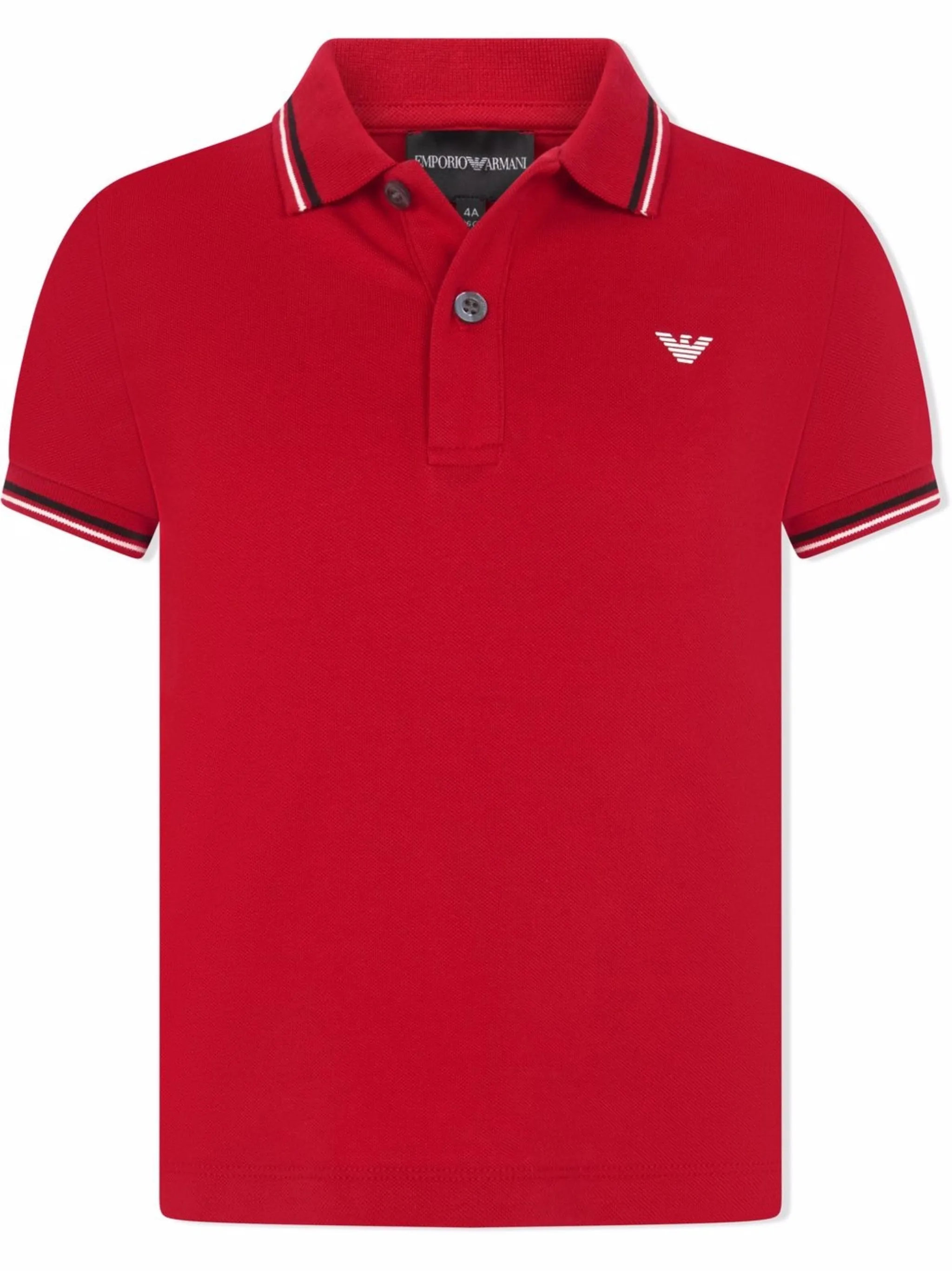 

Рубашка поло с логотипом Emporio Armani Kids, красный