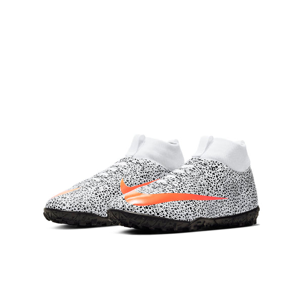 Кроссовки jr. mercurial superfly 7 academy cr7 safari tf turf 'black white orange' Nike, черный — фото 3
