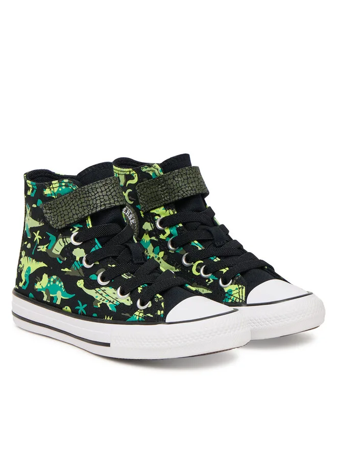 Converse Кроссовки Chuck Taylor All Star Easy-On Dinos A15899C из черной ткани — фото 2