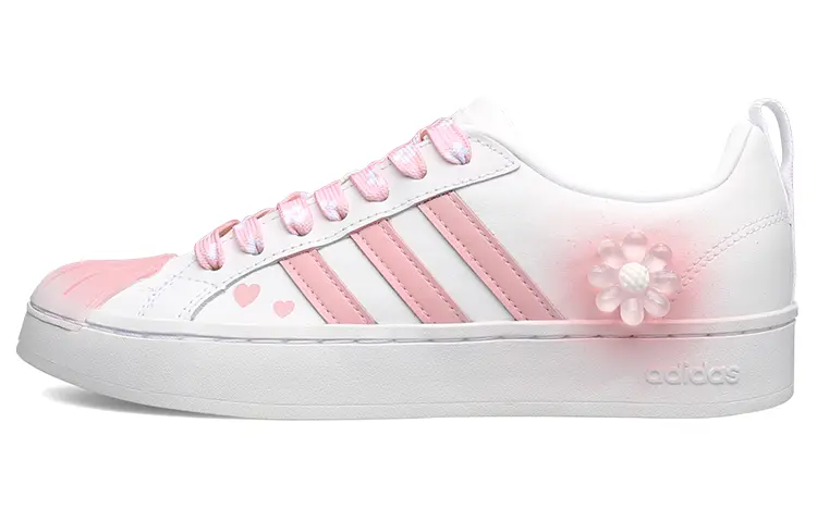 

Кроссовки adidas neo Streetcheck Skateboarding Shoes Women's Low-top Pink, белый