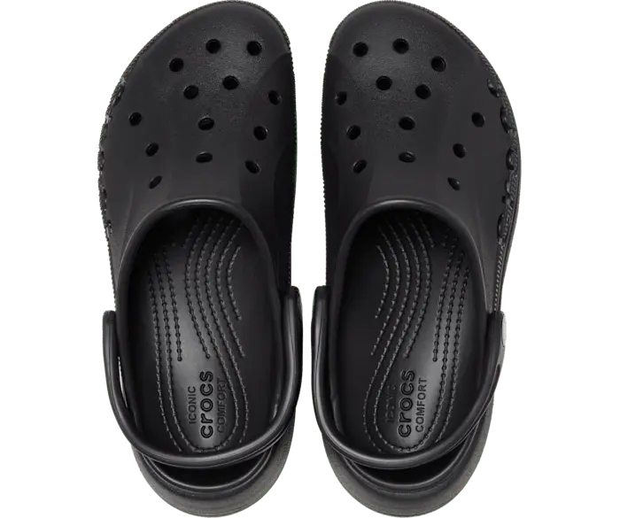 Сабо на платформе Baya Crocs женские, цвет Black — фото 3