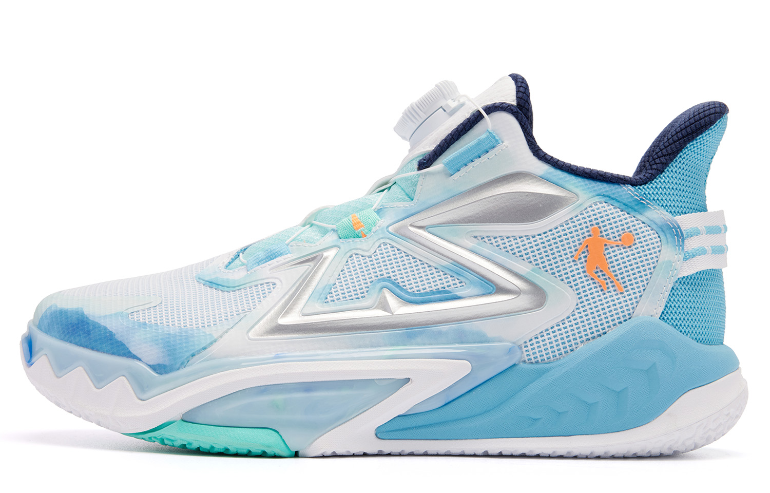 

QIAODAN Скользостойкие амортизаторы с устойчивостью к истиранию низкие детские баскетбольные кроссовки Blue