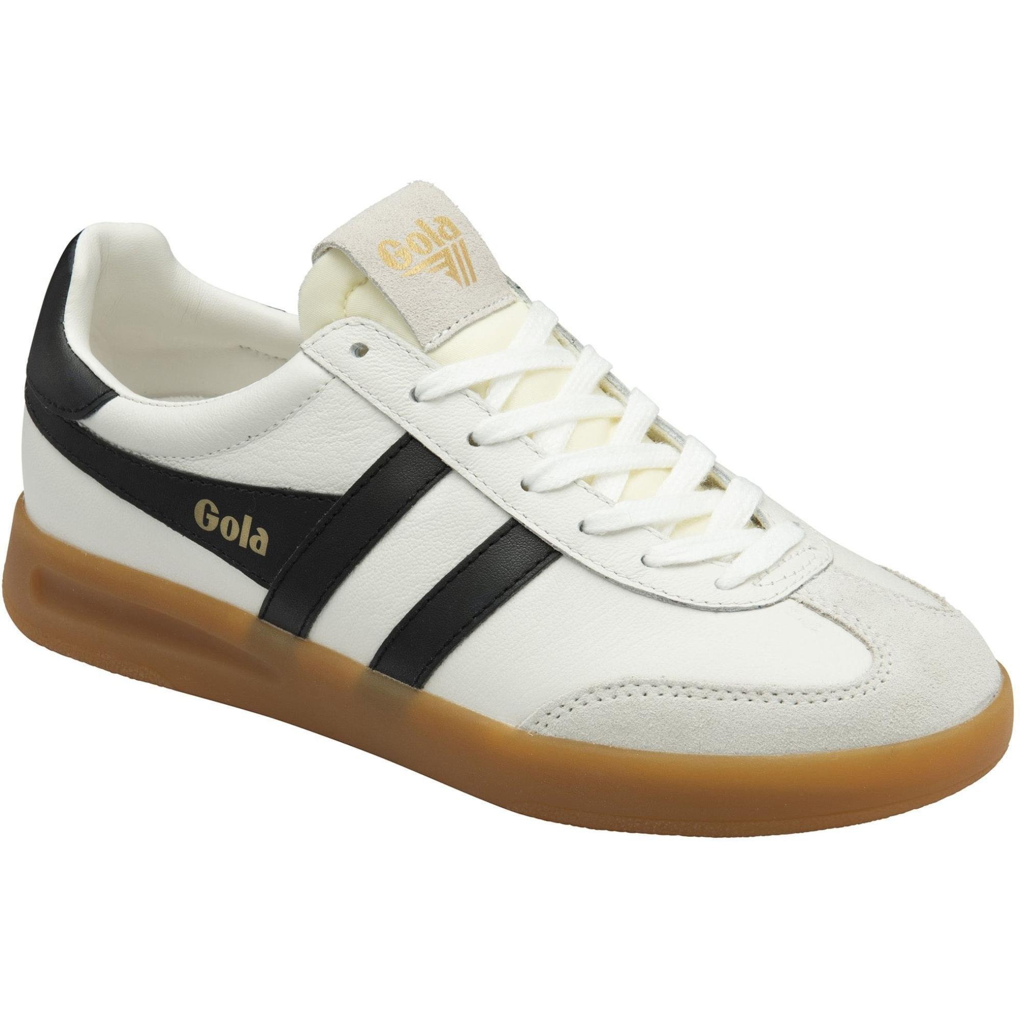 Классические мужские кожаные кроссовки Cyclone Gola, White/Black/Gum — фото 2