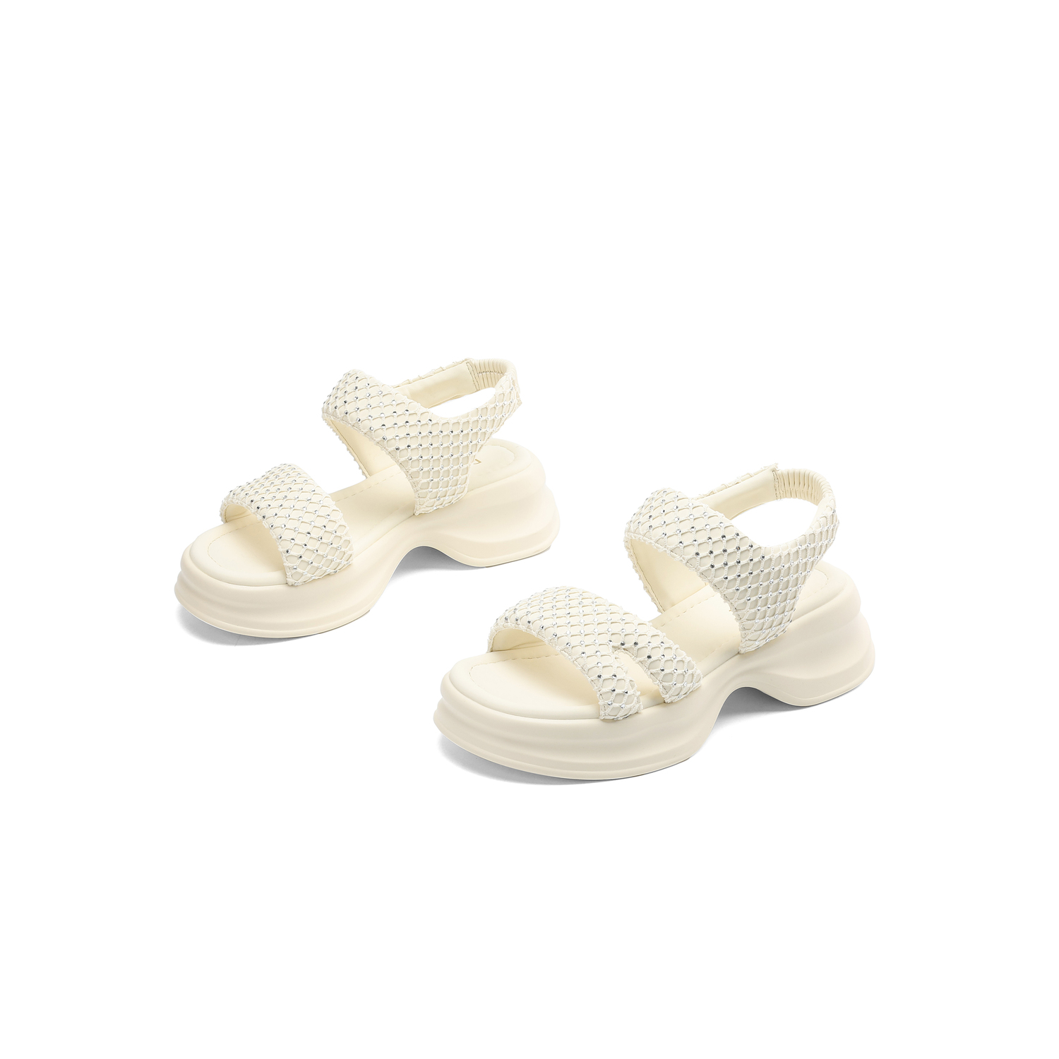 DAPHNE Женские сандалии на одной застежке бежевые, цвет Beige — фото 3