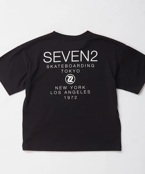 Детская футболка SEVEN2 с принтом на спине зелёная — фото 2