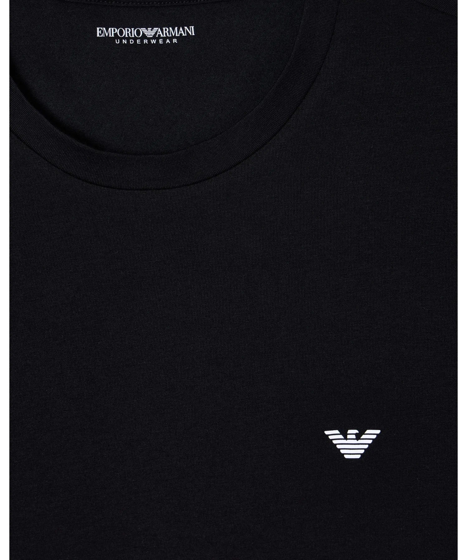 Мужская футболка Emporio Armani из стрейч-жаккарда, с логотипом, белая — фото 2