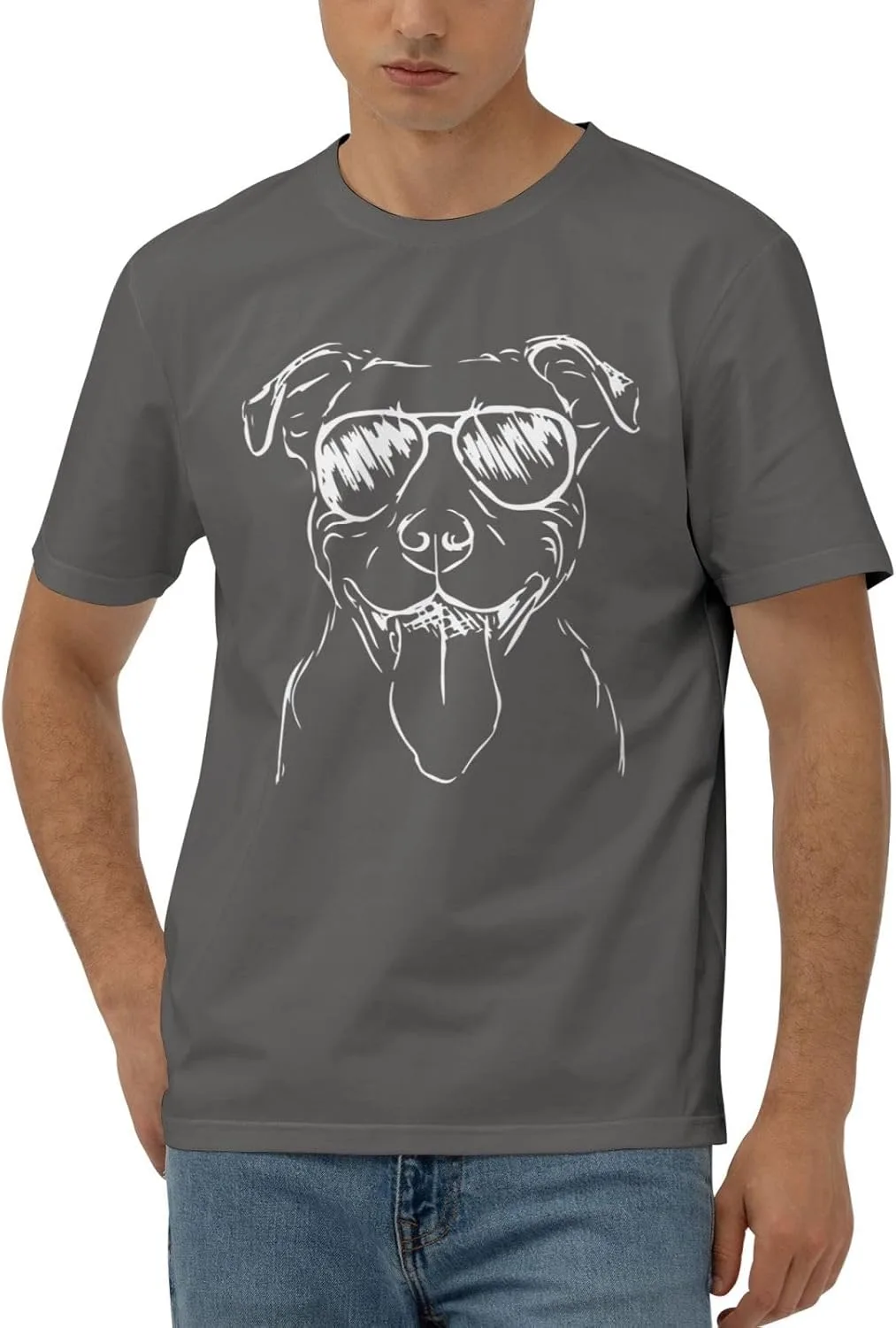 

Футболка мужская Pitbulls с коротким рукавом, Cotton, Quick-Drying, Black JYEXSEIZ