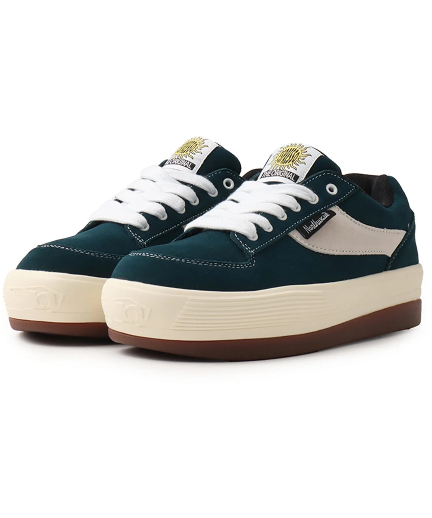 Мужские кроссовки из натуральной кожи ESPRESSO SUEDE NORTHWAVE зелёные