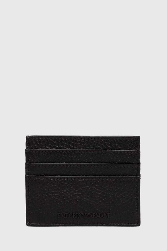 

Кожаный футляр для карт Emporio Armani, черный