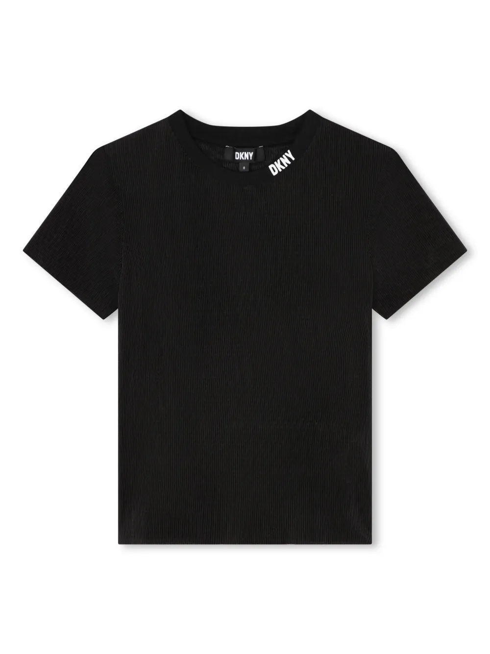 

Футболка в рубчик с логотипом Dkny Kids, черный