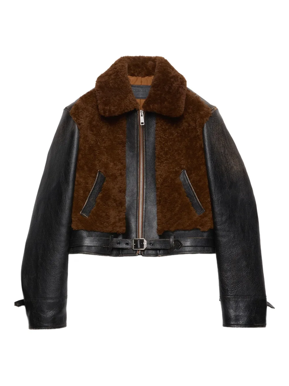 

Куртка с меховыми вставками Prada, черный
