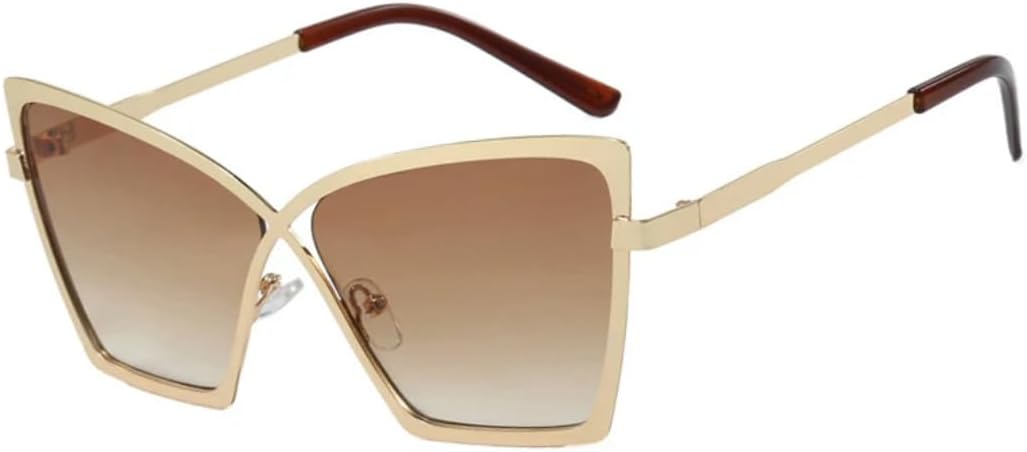 

Роскошные женские солнцезащитные очки в металлической оправе, модные панк-очки, мужские солнцезащитные очки для активного отдыха, вождения, путешествий, защиты от УФ-излучения UV400 UUPTTPL, C6 Gold Tea