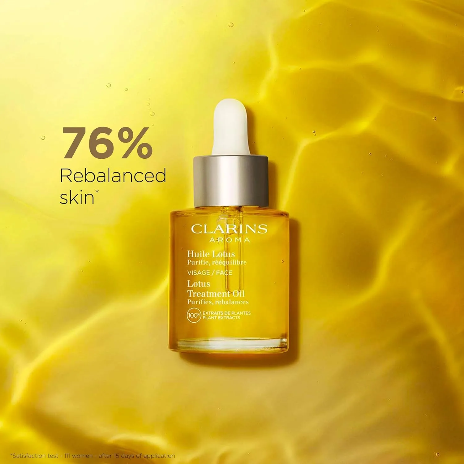 Масло для лица Clarins — Lotus Face Oil Treatment увлажняет, тонизирует и балансирует кожу, сужает поры, уменьшает — фото 2