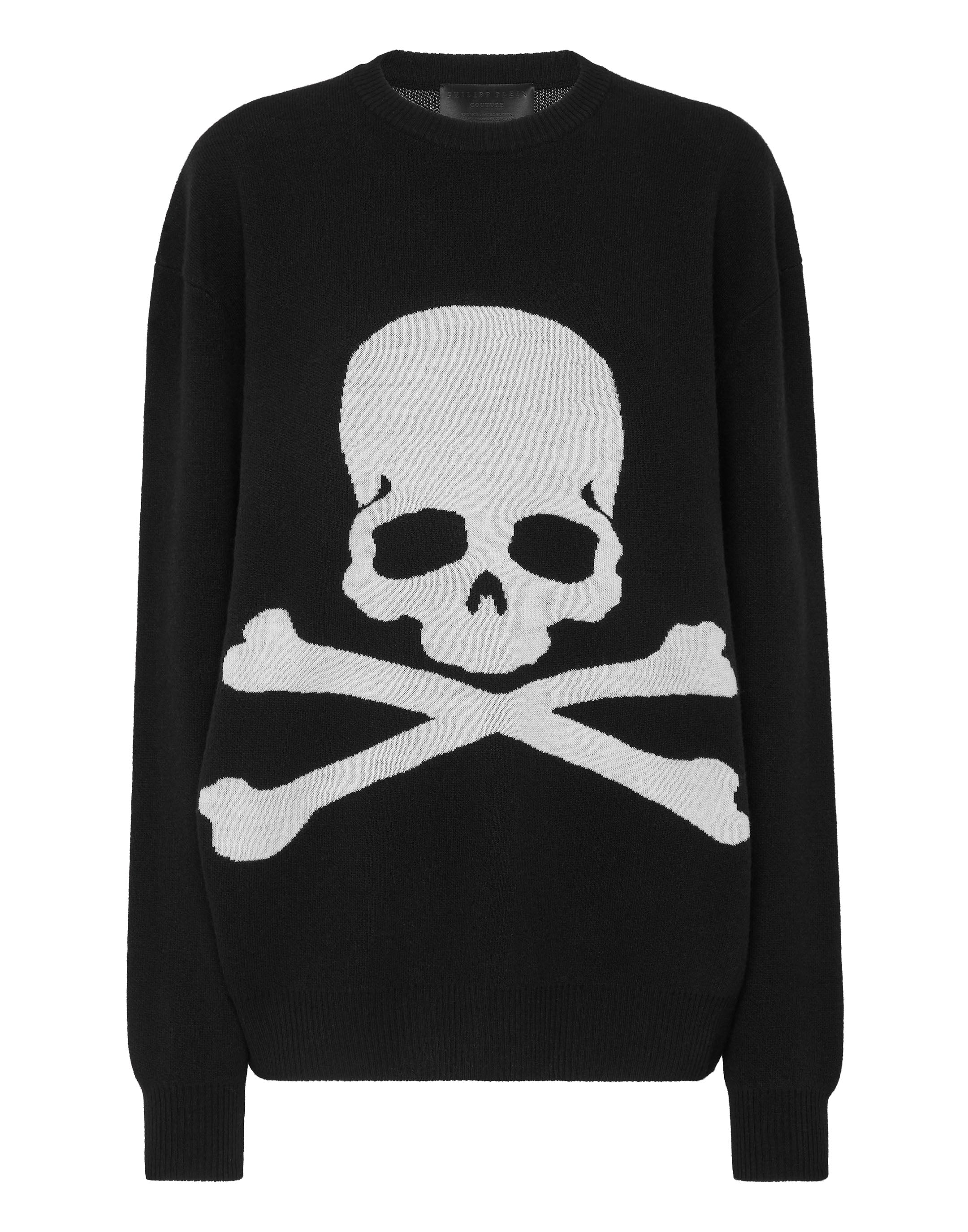 

Круглый вырез пуловер LS Skull&Bones PHILIPP PLEIN, черный
