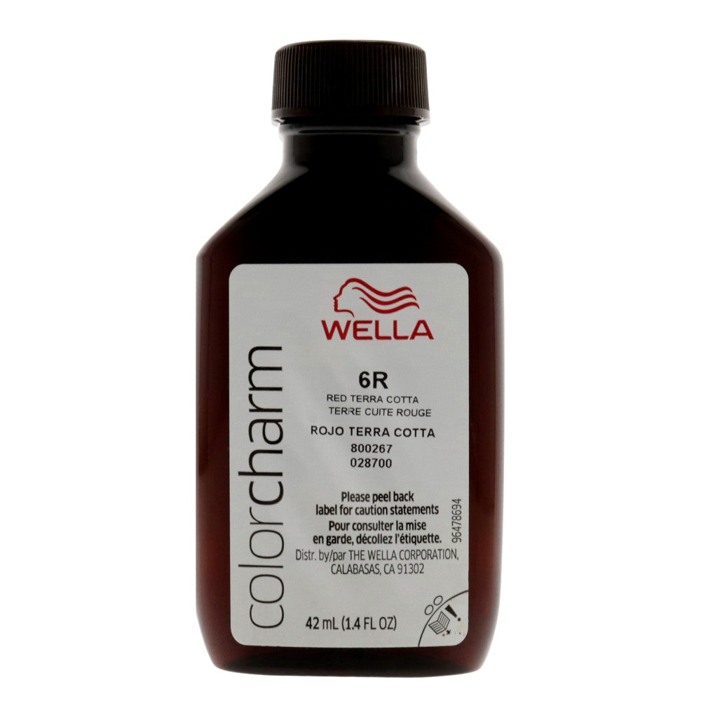 Стойкая жидкая краска для волос Color Charm - 6R Красный Терракотовый от Wella, унисекс - 1,42 унции (42 г) — фото 2