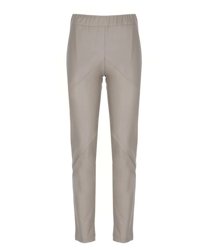 

Бежевые брюки из искусственной кожи с эластичным поясом D.Exterior, бежевый