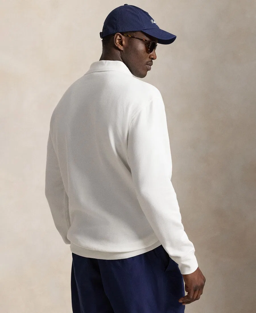 Мужская толстовка больших размеров с графическим принтом Polo Ralph Lauren, White — фото 4