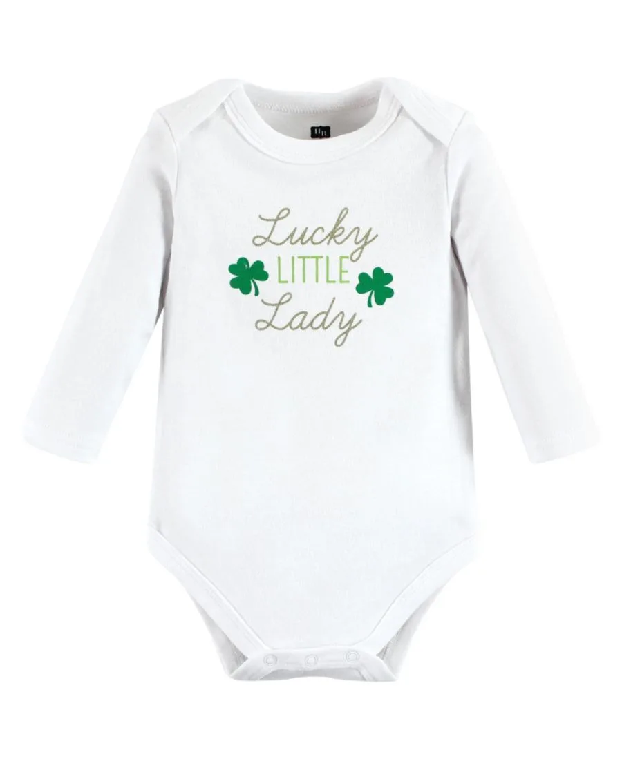 Hudson Baby Хлопковые боди с длинными рукавами, комплект из 3 штук, с принтом цвета корицы — фото 3