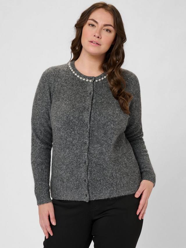 

Кардиган Roxia с декорированным воротником KAFFE, Mid Grey