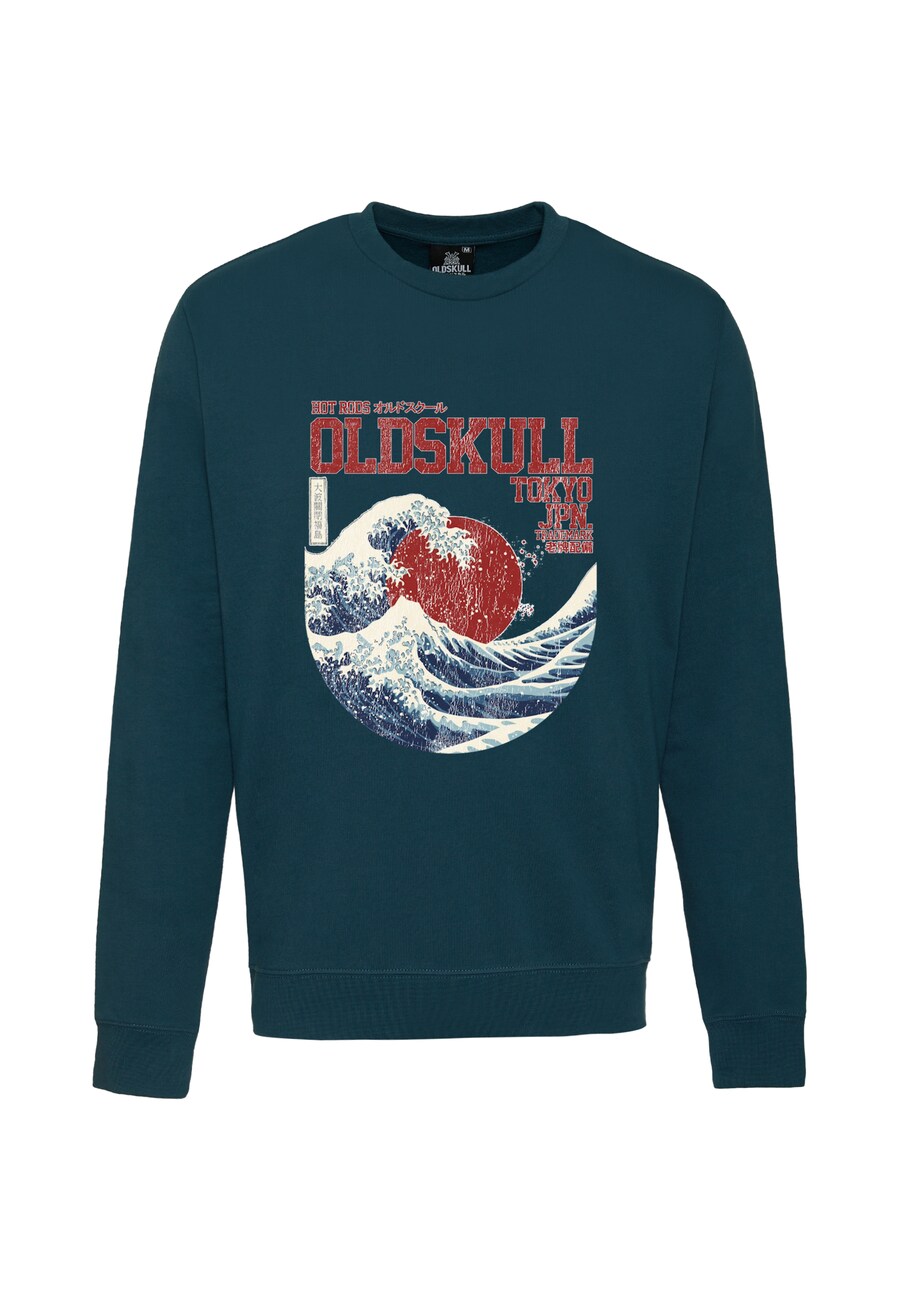 

Толстовка Oldskull Asian Big W Vintage Logo Graphic, темно-зеленый