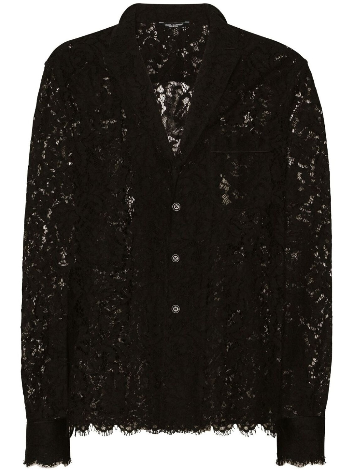 

Dolce & Gabbana рубашка с кружевными вставками, черный