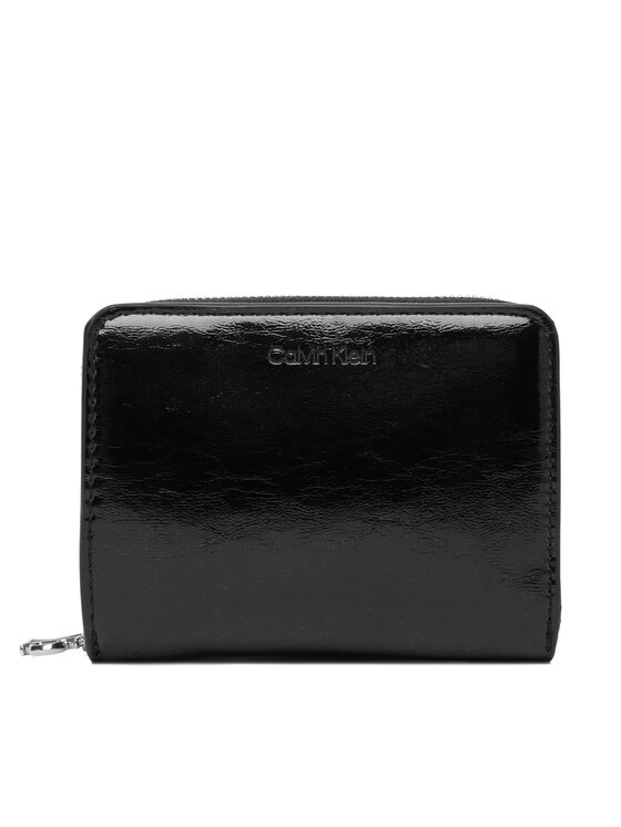 

Кошелек Ck Metallic Flap Zip Around LV04F1103G Calvin Klein, черный