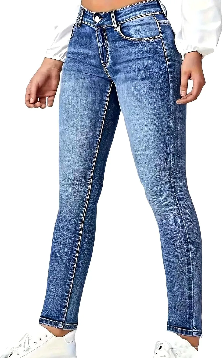 Женские классические джинсы High Waist Streamlined Fit Comfort Stretch