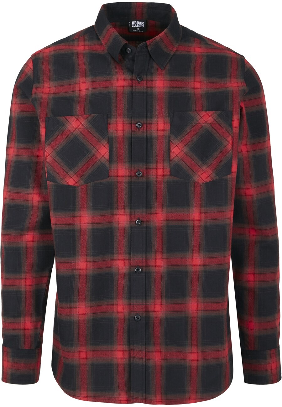 

Рубашка Urban Classics Regular fit Button Up, красный/черный