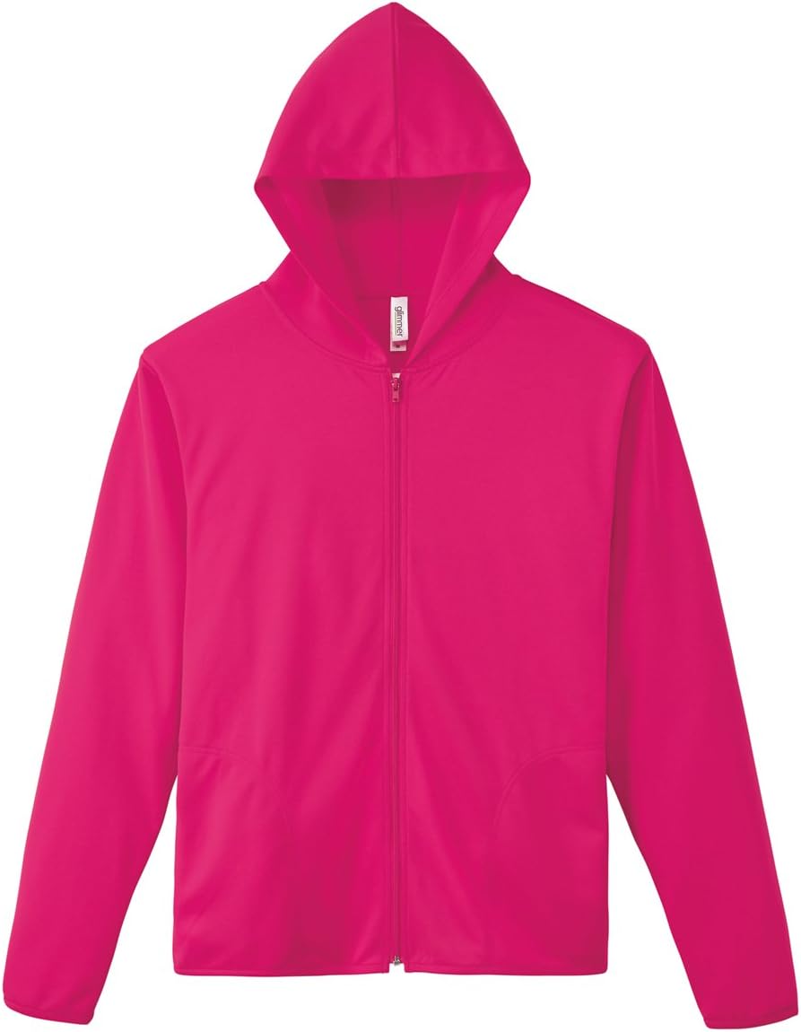 

Мужская толстовка на молнии Glimmer 00338-AMZ, плотность ткани 4,4 унции, быстросохнущая, с длинными рукавами, с защитой от УФ-излучения, розовый