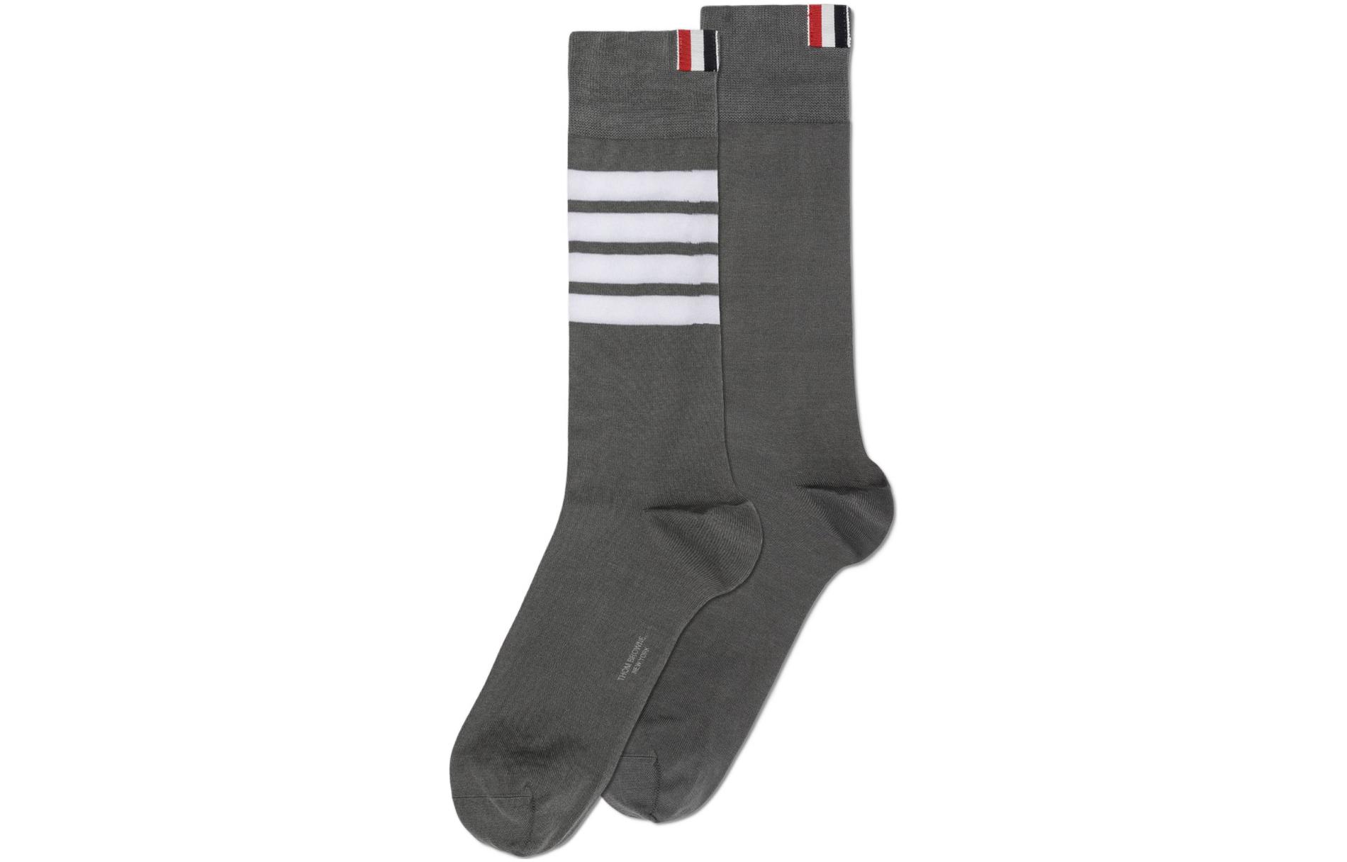 

Полосатые носки на 4 полосы THOM BROWNE, 1 упаковка (Серый)