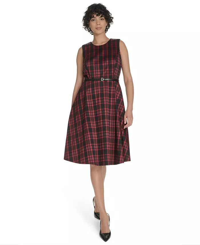 

Женское платье без рукавов с клетчатым узором Tommy Hilfiger