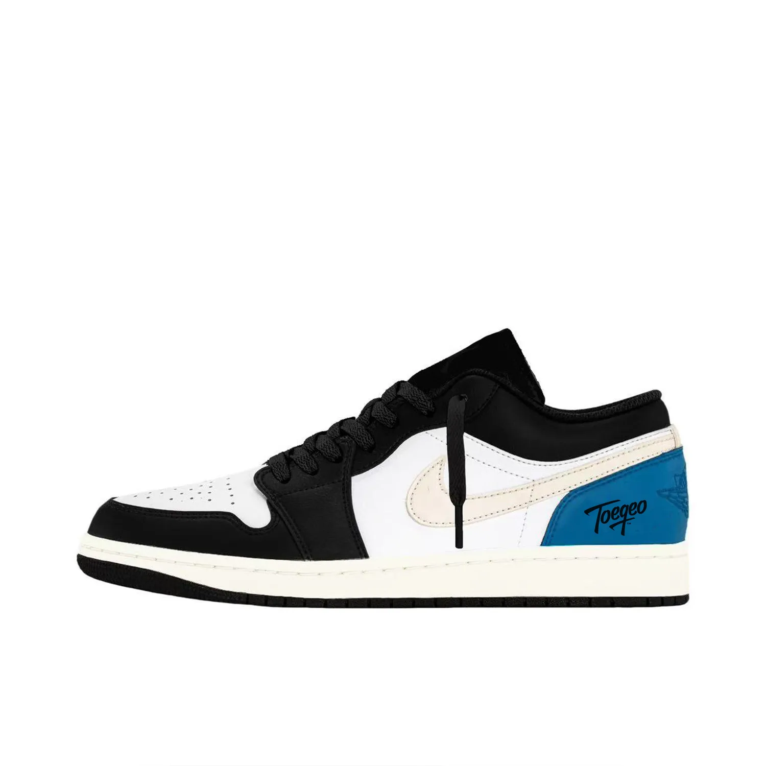 Jordan Кроссовки баскетбольные мужские Air 1 Abrasion Resistant Low top Vintage черные, белые, синие