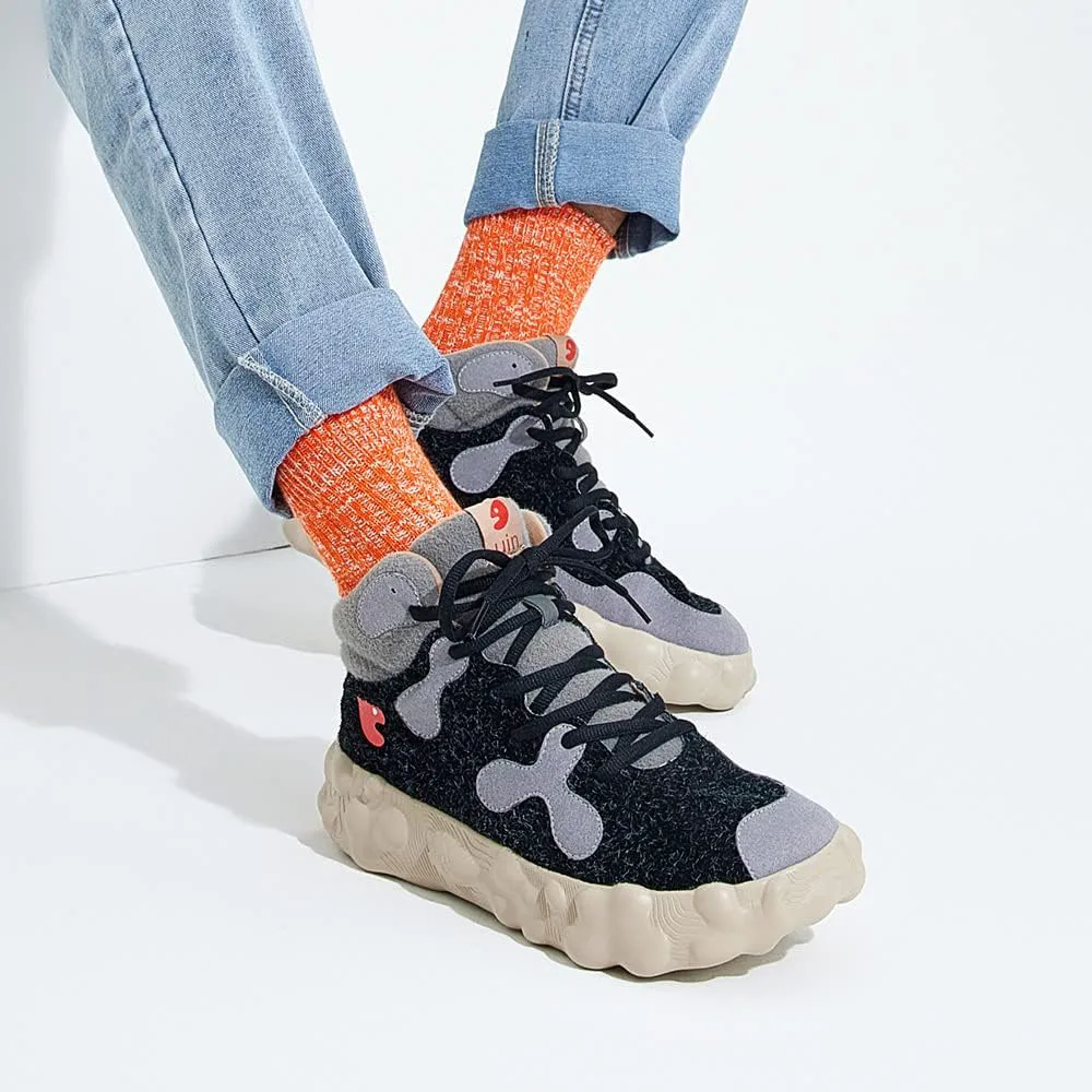 

Мужские прогулочные туристические туфли UIN, слипоны, повседневные, легкие, с широкой носочной частью, массивные модные кроссовки FiguerasⅠ, черный