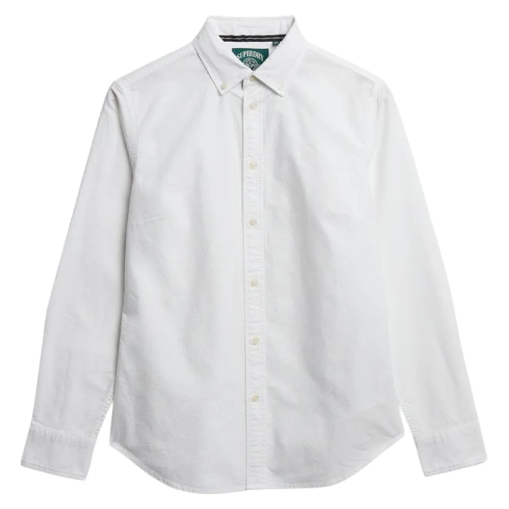 

Рубашка с длинным рукавом Superdry Slim Oxford Bd, белый