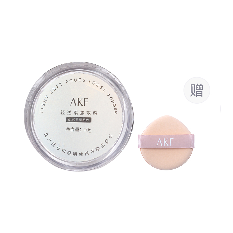 

Легкая и прозрачная рассыпчатая пудра для контроля жира без переноса 10г AKF