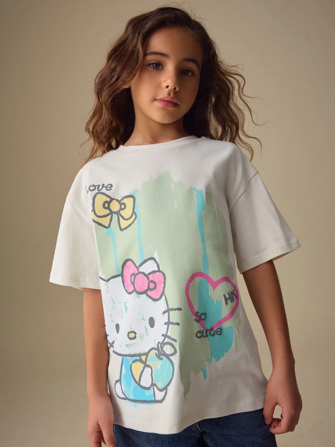 Футболка 'Hello Kitty' Next, Ecru — фото 3
