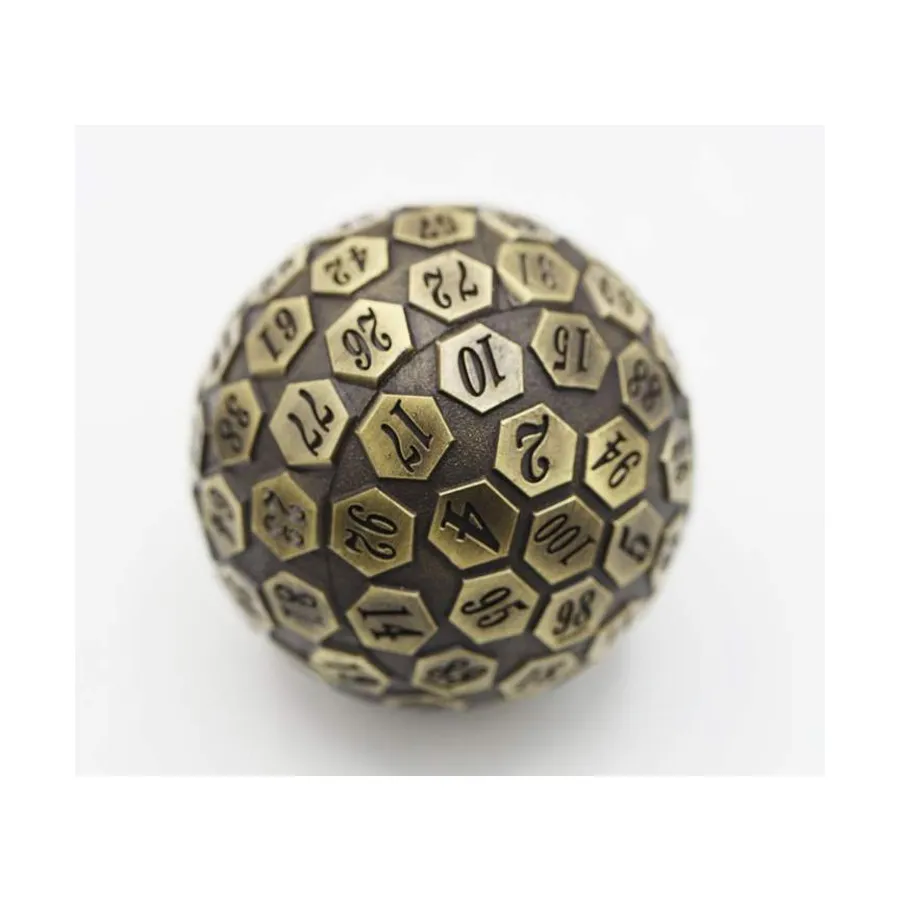 

45мм d100 - Бронза, Dice Sets - Metal - D100's (Foam Brain Games)