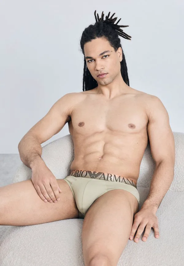 Одинарные трусы superfine parte bassa Emporio Armani, Sage
