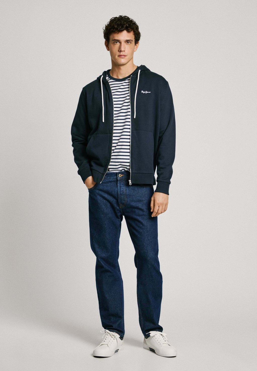 

Толстовка на молнии Pepe Jeans, темно-синий