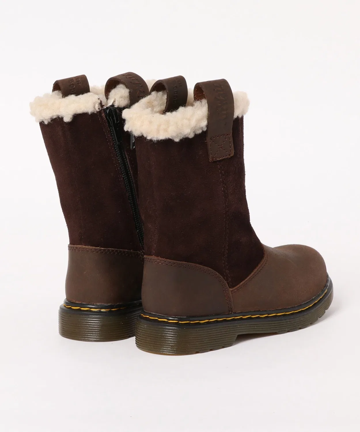Ботинки Juney Boot из высокого замша Dr.Martens детские черные — фото 2