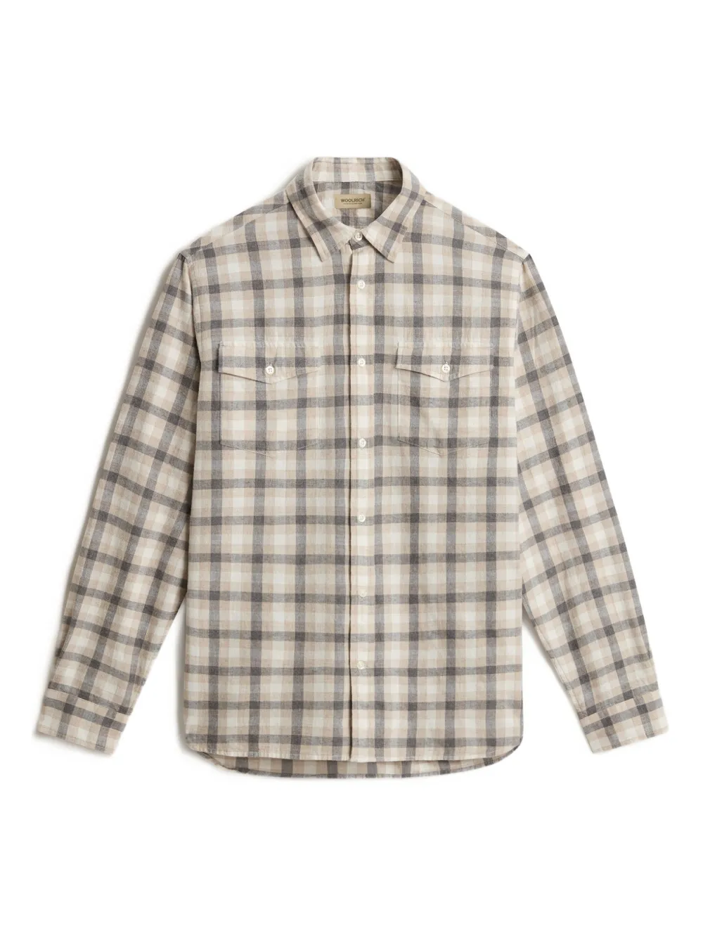 

Клетчатая рубашка с карманами WOOLRICH, нейтральный
