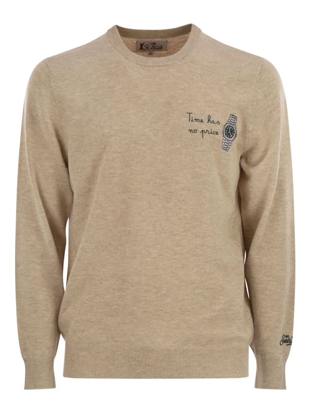 

Свитер Heron с вышивкой Mc2 Saint Barth, светло-коричневый