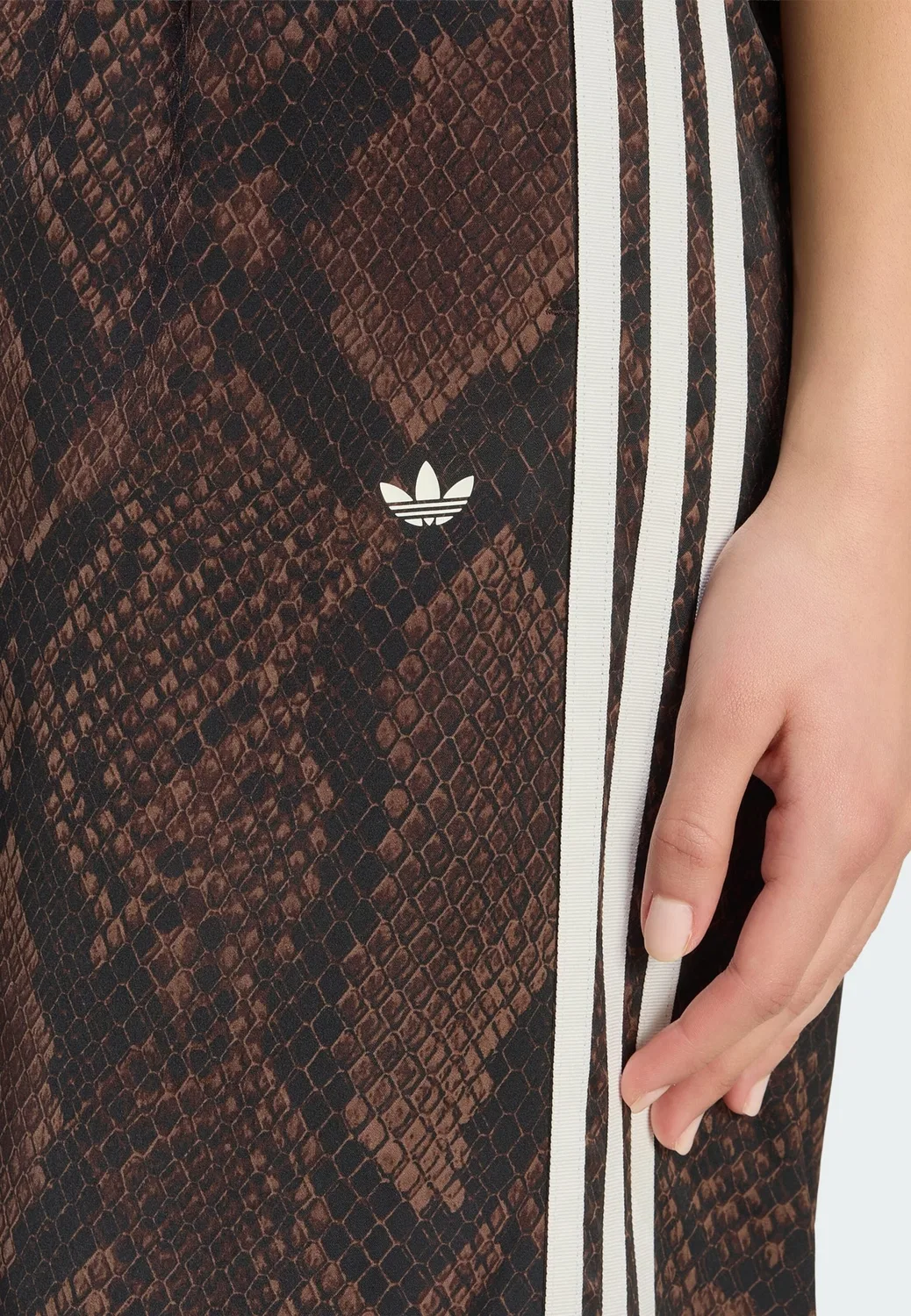 Брюки Adidas Originals с широкими штанинами, темно-коричневые — фото 4