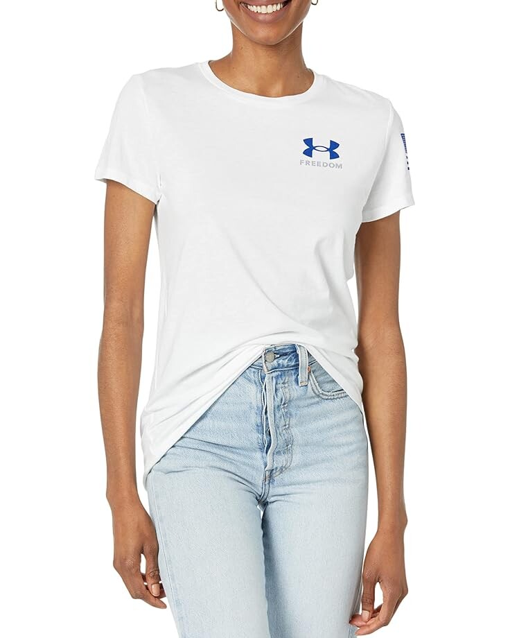 

Футболка Under Armour New Freedom Banner, цвет White/Royal 1