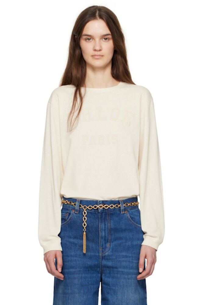 

Толстовка Off-White с длинными рукавами и логотипом Chloé