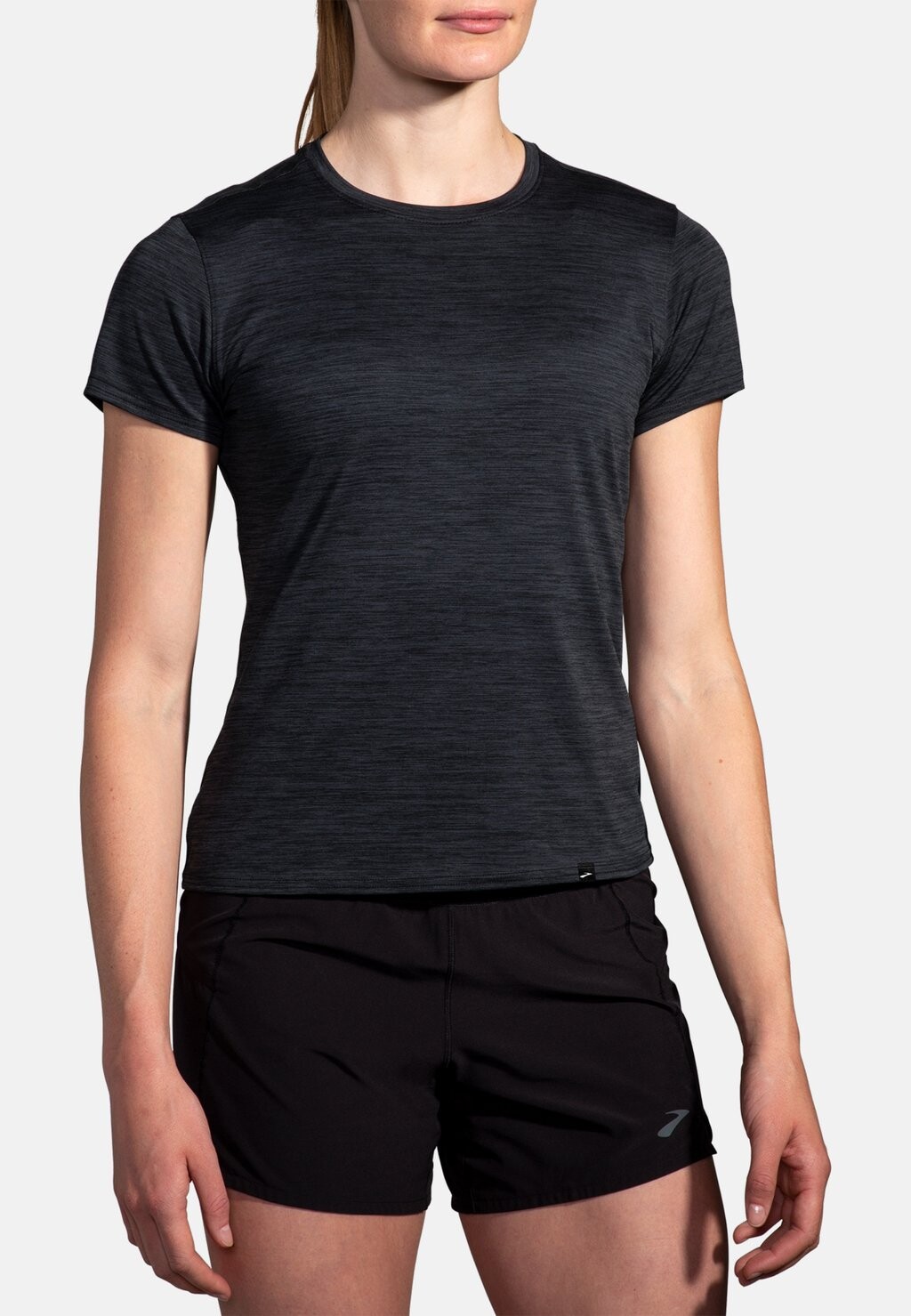 

Спортивная футболка LUXE SHORT SLEEVE Brooks, цвет htr deep black