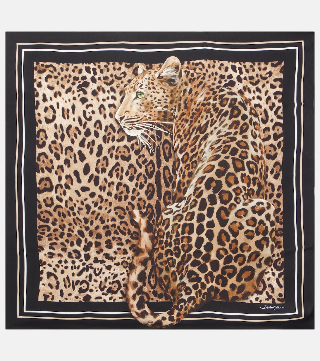 

Шелковый шарф с леопардовым принтом Dolce&Gabbana, Leopardo F.Leo